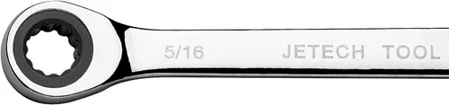 Vista 2 de Jetech Llave de trinquete de doble extremo de caja de 5/16" x 11/32", llave de trinquete SAE de 72 dientes, acero Cr-V forjado, resistente