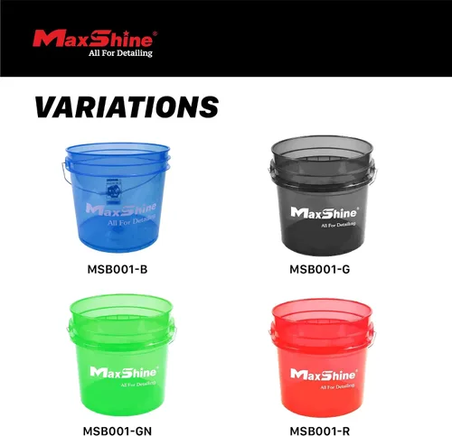 Vista 3 de Maxshine Cubo universal de detalles de 3.5 galones, cubo de lavado de autos para lavado sin arañazos, almacenamiento de garaje y soporte