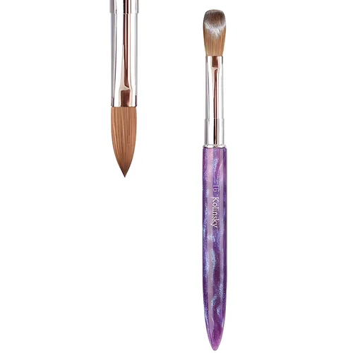 Vista 16 de Kolinsky - Brocha de uñas acrílicas, tamaño 10, 100% puro, mango resistente, forma ovalada, herramientas de diseño de uñas en polvo acrílico