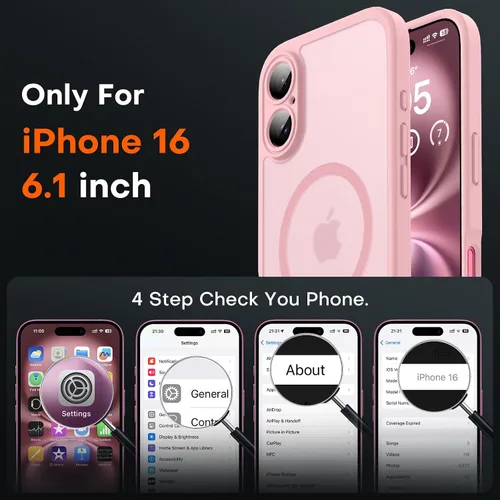 Vista 837 de TOCOL Funda para iPhone 11, compatible con Magsafe, protección completa de cámara, imanes integrados, protección contra caídas, funda translúcida