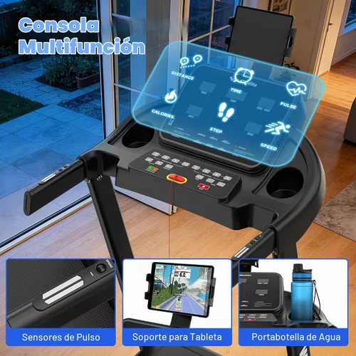 Vista 4 de Folding Treadmills for Home with 12% Auto Incline Walking Pad