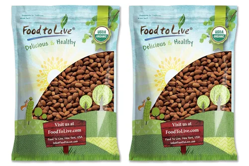 Vista 9 de Food to Live Almendras tostadas secas orgánicas, 1.5 libras, sin OMG, sin sal, veganas, keto, paleo, kosher, a granel, alto en proteínas, fibra