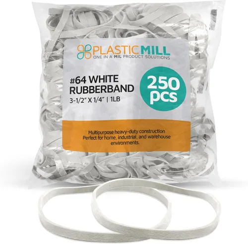 Vista 15 de Gomas de goma PlasticMill - Tamaño #33 - Gomas de color argyle púrpura - 1LB/500 unidades Size 33 Rubber Bands, Office Supplies, Argyle Purple