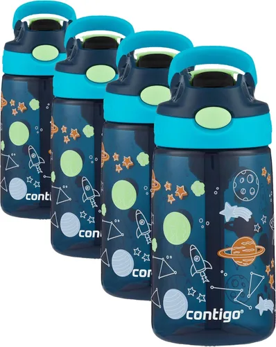 Vista 16 de Contigo Aubrey - Botella de agua para niños, paquete de 2, 20 onzas, azalea/jade y frambuesa azul. Azalea, tapa a prueba de derrames, apta