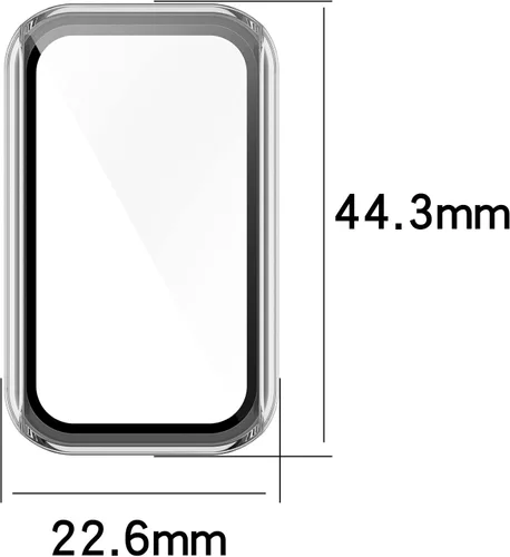 Vista 3 de Senter - Funda protectora de pantalla de vidrio templado integrado compatible con Redmi Smart Band Pro, carcasa rígida de policarbonato ultrafina