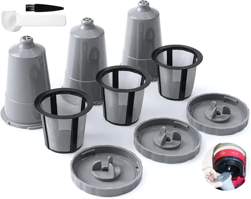Vista 7 de Filtros de café reutilizables K Cups – 3 paquetes de cápsulas de café compatibles con cafeteras Keurig 1.0 – Compatible con SS-300C SS-6 ss-700 Negro