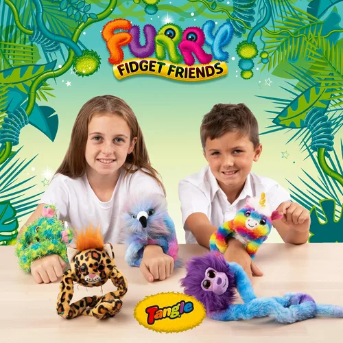 Vista 4 de TANGLE Peludo Fidget Friends (Sabiduría El Leopardo)
