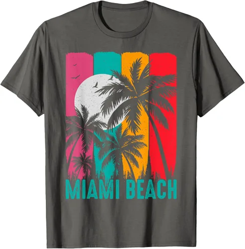 Vista 40 de Camiseta Miami Beach, Negro, S