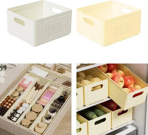 Vista 2 de Expandable Drawer Organizers Adjustable Storage Box for Kitchen Office Home Organization