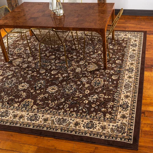 Vista 69 de Unique Loom Sialk Hill Collection - Alfombra de área Washington (6' 1" x 9' Rectángulo Burdeos/Crema)