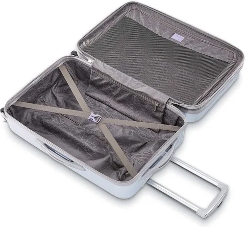Vista 2 de AMERICAN TOURISTER Moonlight Hardside - Equipaje expandible con ruedas giratorias, Blanco iridiscente), 92506-8437