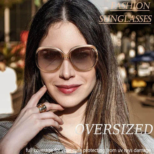 Vista 168 de Joopin Lentes de sol de gran tamaño para mujer, polarizados, grandes, para conducción, protección UV, grandes sombras