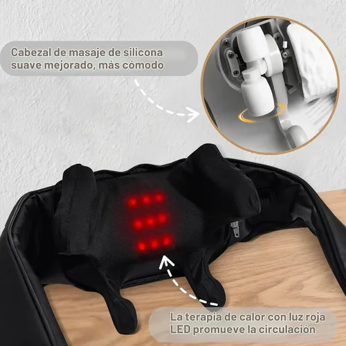 Vista 9 de Joyset Masajeador inalámbrico de cuello y hombros con calor, amasado Negro