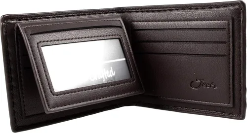 Vista 4 de Cartera exótica de piel de avestruz auténtica varios colores Café Oscuro