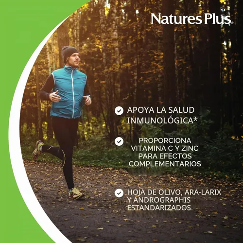 Vista 4 de NaturesPlus Herbal Actives Tri-Immune, liberación prolongada – 60 tabletas – vegetariano, sin gluten – 30 porciones