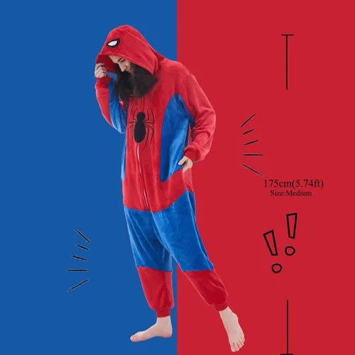 Vista 6 de GONAAP Unisex Adult Onesie Pajamas Animal One Piece Costume Cosplay Sleepwear