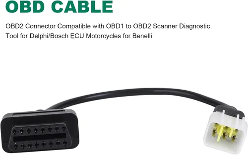 Vista 7 de Cable OBD apto para Delphi 6pin a 16pin adaptador de motocicleta, conector OBD2 compatible con Obd1 a Obd2 escáner herramienta de diagnóstico