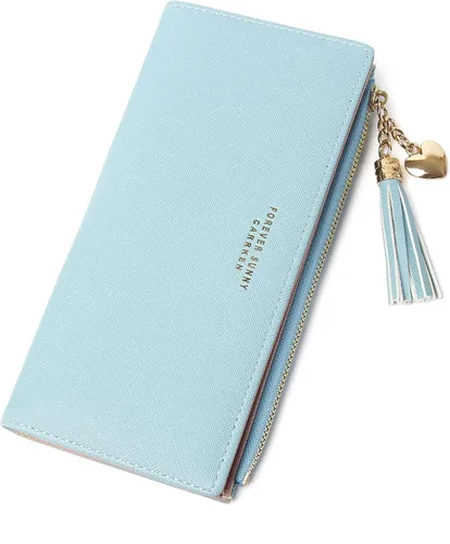 Vista 12 de Cartera delgada para mujer, cuero negro, ligera, diseño minimalista, 12 ranuras para tarjetas de crédito, ventana de identificación, 3 #04-Negro