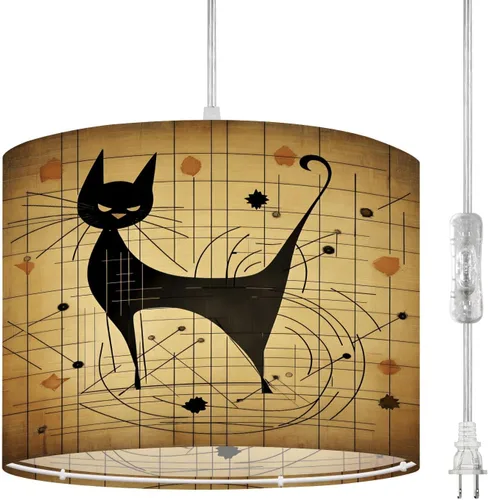 Vista 18 de Plug in Pendant Light Succulent Field Stained Glass Panel Hanging Lamp with Plug in Cord 16.4 ft Dimmable Hanging Light for Bedroom Kitchen Island