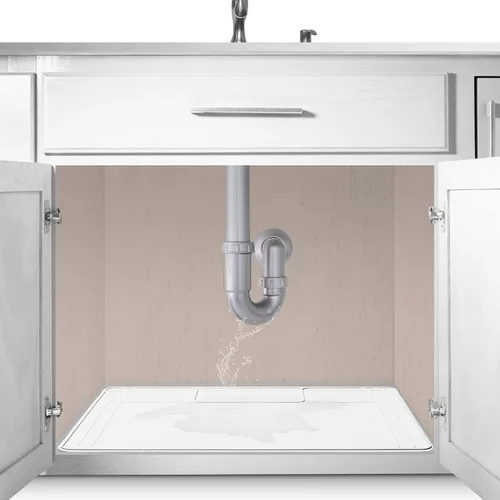 Vista 13 de El Tapete Original Para Debajo del Fregadero - Tapete Impermeable de Silicona, Recortable, Fácil de Limpiar, Forro para Gabinete de Cocina, Tapetes