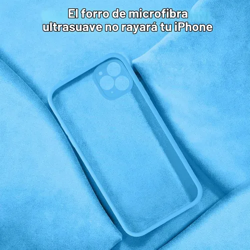 Vista 6 de Vooii Funda compatible con iPhone 11 Pro, silicona líquida mejorada con bordes planos, protección de cámara, forro de microfibra antiarañazos suave