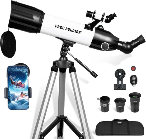 Vista 10 de Telescopio para adultos Astronomía 2.756 in Apertura 11.811 in Longitud focal Telescopio astronómico portátil para principiantes mayores de 8 años