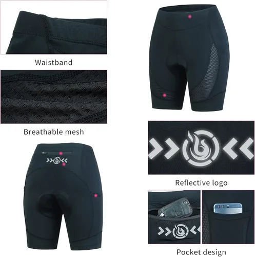 Vista 4 de beroy Pantalones cortos de ciclismo para mujer