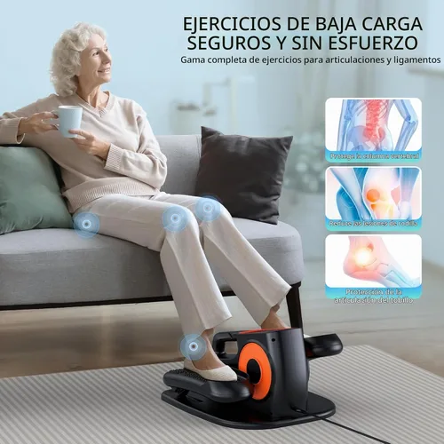 Vista 5 de Under Desk Elliptical Machine, Electric Ellipse Leg Exerciser While Sitting for Seniors, Quiet Portable Elliptical Machine with 12 Adjustable Negro