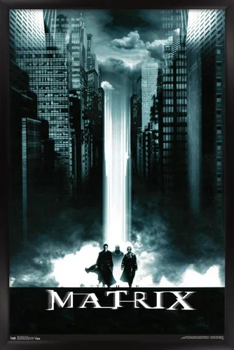 Vista 8 de Trends International The Matrix - Póster de pared de arte clave, 14.725 x 22.375 pulgadas, versión enmarcada de madera de granero Versión enmarcada