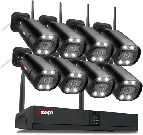 Vista 9 de Sistema de cámara de seguridad para el hogar al aire libre, disco duro de 2 Negro