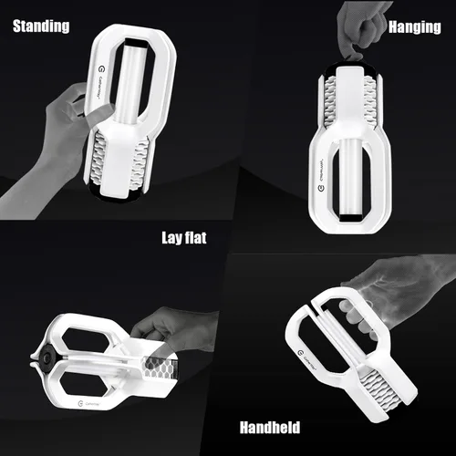 Vista 7 de Linterna LED recargable para campamento, diseño de agarre libre, 4 modos, impermeable IP65, brillo cálido de 3000 K, luz ligera y portátil