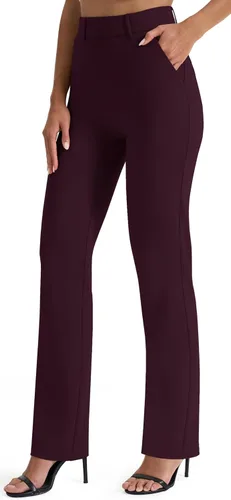 Vista 12 de AFITNE Pantalones de yoga de pierna recta con bolsillos para mujer Negro