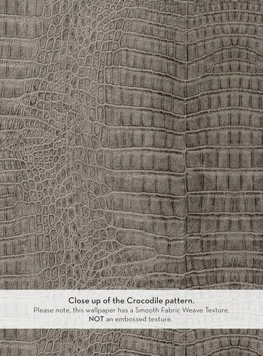 Vista 8 de Papel tapiz de cocodrilo para despegar y pegar (gris, paquete de 6 hojas, 2 x 9 pies)