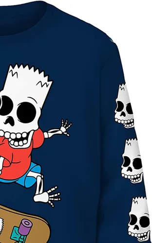 Vista 5 de The Simpsons Camiseta con logotipo de Krusty The Clown para hombre con logotipo de Krusty Burger