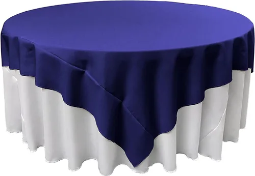 Vista 68 de LA Linen. Mantel cuadrado de popelina de poliéster