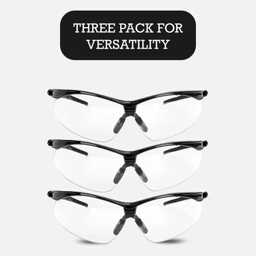 Vista 6 de Aqulius 3pk Shooting Glasses - Safety Glasses - Eye Protection for Shooting Range, Tactical Shooting Goggles Lente transparente W negro