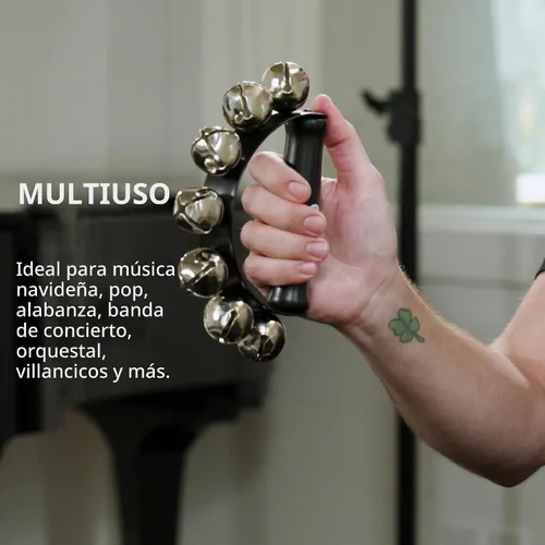 Vista 4 de Meinl Percussion SLB7 Campanas de mano con mango de madera, 7 campanas
