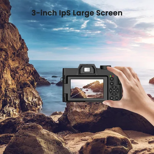 Vista 9 de Cámara digital 4K para fotografía y video enfoque automático de 48 MP con WiFi Cámara de vlogging de enfoque automático para YouTube con pantalla