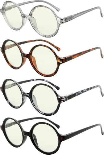 Vista 7 de Eyekepper Paquete de 4 lentes de lectura para mujer con lente pequeña, redondas, +0.00