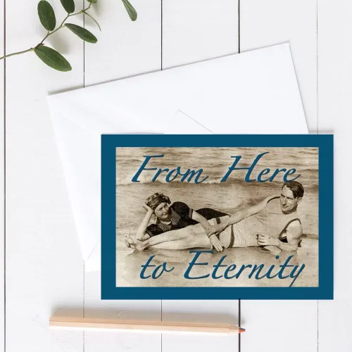 Vista 3 de Wright Home & Gift Here to Eternity - Tarjetas de felicitación de feliz aniversario para esposo/esposa, 1 paquete individual + 1 sobre (5 x 7)