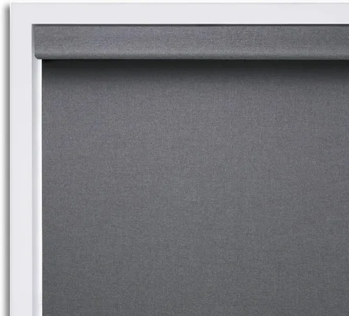 Vista 6 de DEZ FURNISHINGS Persiana enrollable FreeStop sin cordón, bloqueo de luz, ahorro de energía, 23 pulgadas de ancho x 72 pulgadas de alto, gris