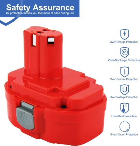 Vista 5 de Exmate Batería de repuesto de 18V 3.5Ah para Makita 1822 1823 1834 1835 PA18 192826-5 192827-3 192829-9 193159-1 193140-2 193102-0 194102-0 19410