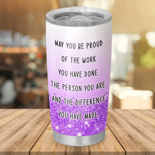 Vista 4 de Vaso de jubilación floral personalizado para mujeres, sus amigas, regalo de feliz jubilación para compañeros de trabajo universitarios, regalos