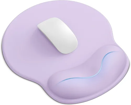 Vista 22 de Alfombrilla de mouse con reposamuñecas, ergonómicas para escritorio, alfombrilla de mouse antideslizante para oficina con soporte de muñeca de gel