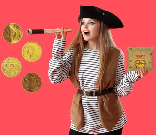 Vista 9 de Fruidles Monedas de chocolate con leche belga pirata, lácteos certificados Kosher, sin OMG (paquete de 25)