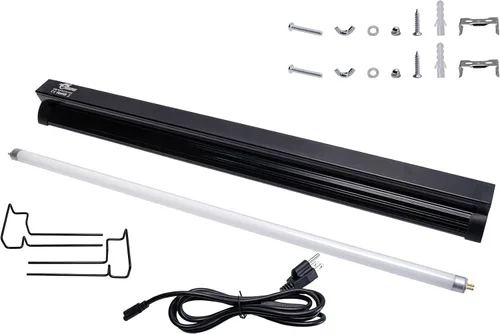 Vista 2 de Luz de reptil UVB, nueva versión T5 HO UVB10.0 Kit combinado de iluminación, UVA UV de alto rendimiento, lámpara UVB compacta para reptiles