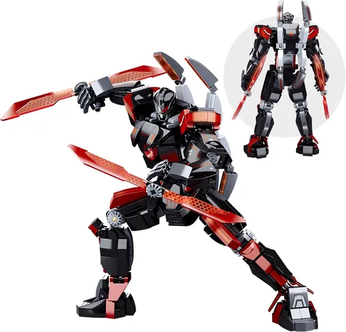 Vista 7 de HIGH GODO Mech - Juego de bloques de construcción para adultos, kit de construcción de modelo de robot motorizado con múltiples armas, regalos
