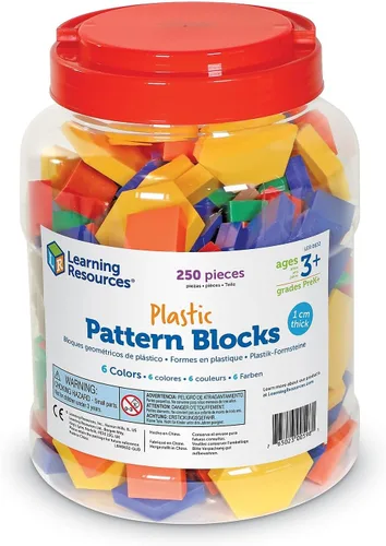 Vista 3 de Learning Resources Bloques de patrón de plástico - Juego de 250, a partir de 3 años