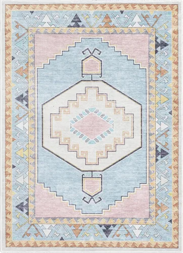 Vista 3 de Well Woven Medallón Alfombra Rosa 6' x 9' Colección Apollo Kids