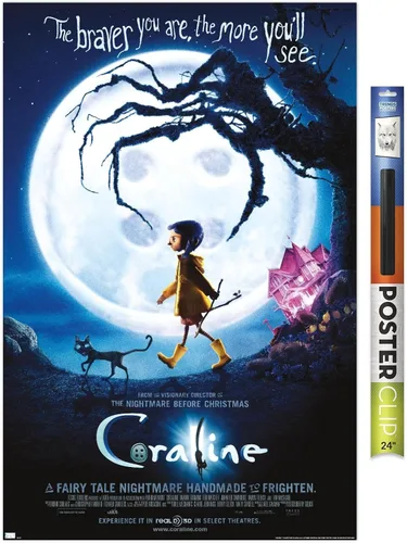 Vista 13 de Trends International Coraline - Póster de pared de una hoja Braver, 14.72 x 22.37 pulgadas, versión enmarcada de madera de granero Versión enmarcada